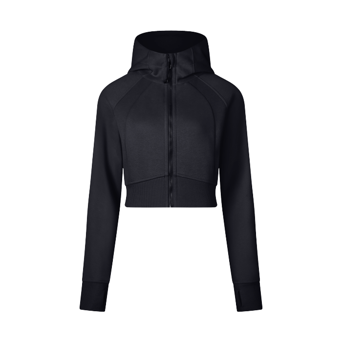 Cropped Zip Hoodie