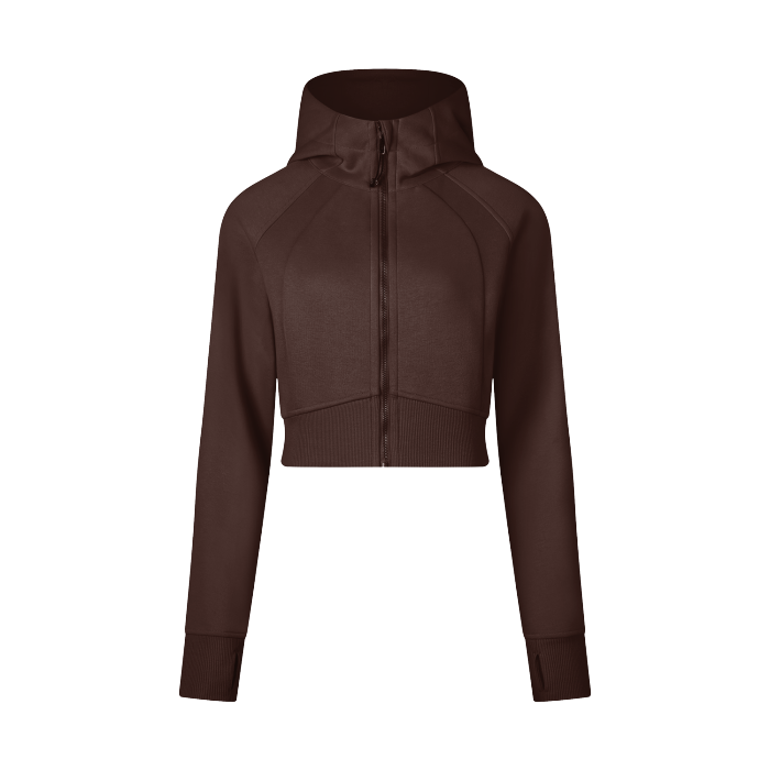 Cropped Zip Hoodie