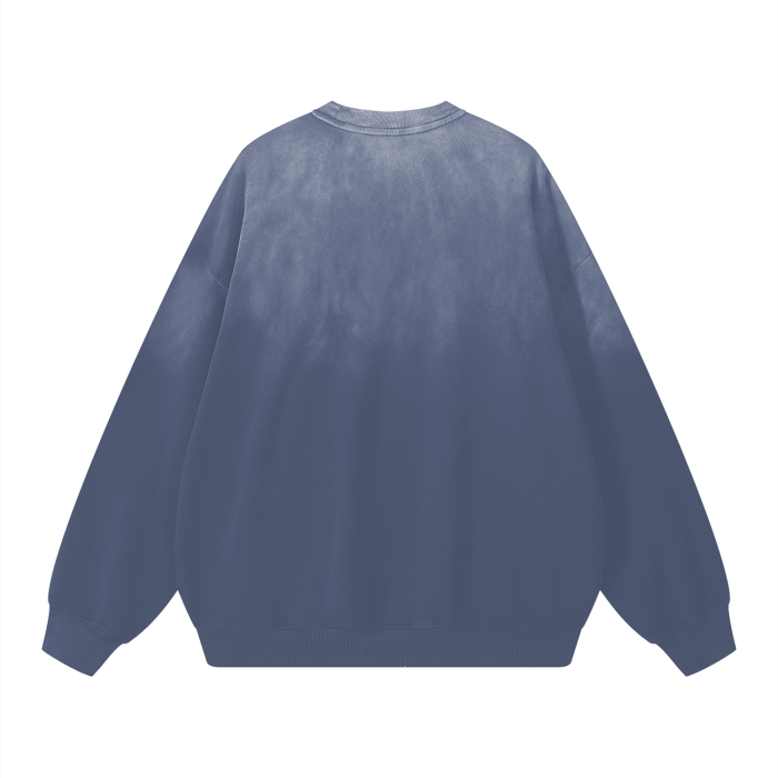 Distressed Drop-Shoulder Sweatshirt