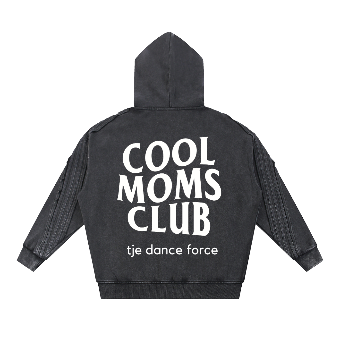 Cool Moms Club Raw Edge Zip Hoodie