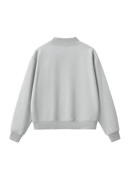 Essential Fleece Mock-Neck Crew