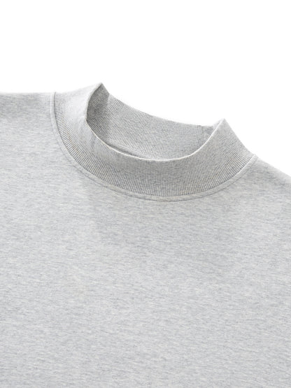 Essential Fleece Mock-Neck Crew