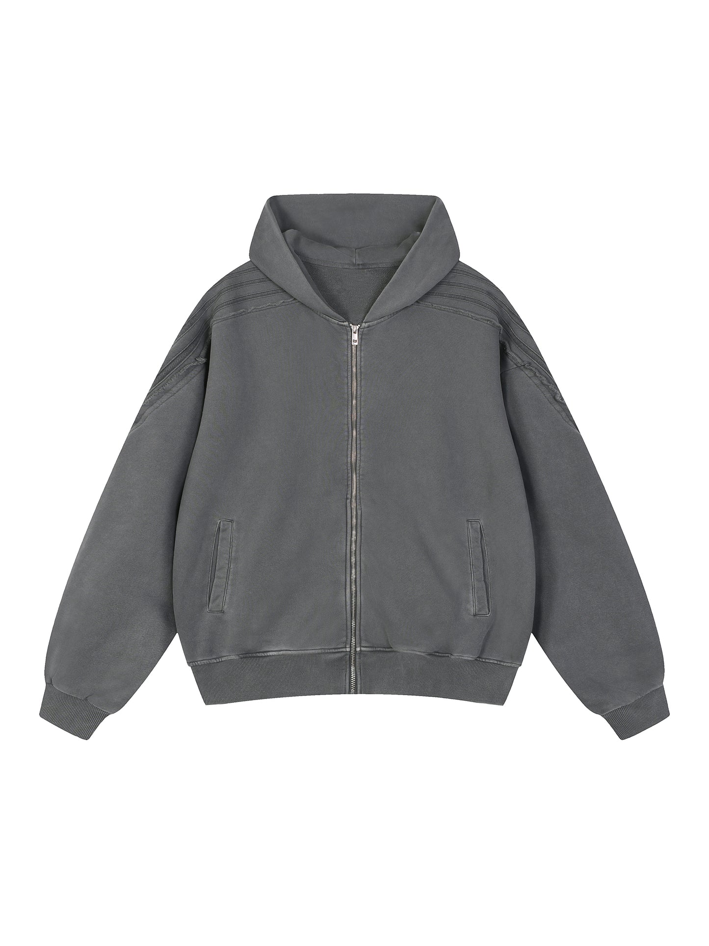 Cool Moms Club Raw Edge Zip Hoodie