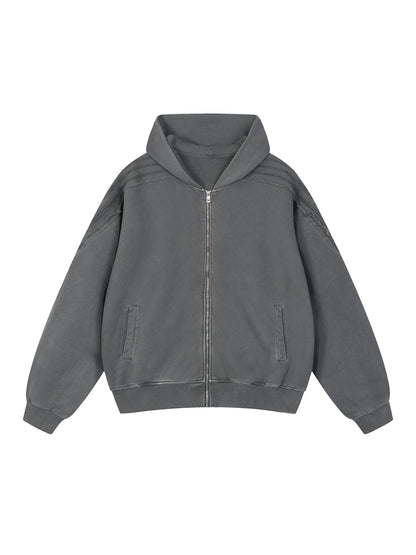 Cool Moms Club Raw Edge Zip Hoodie